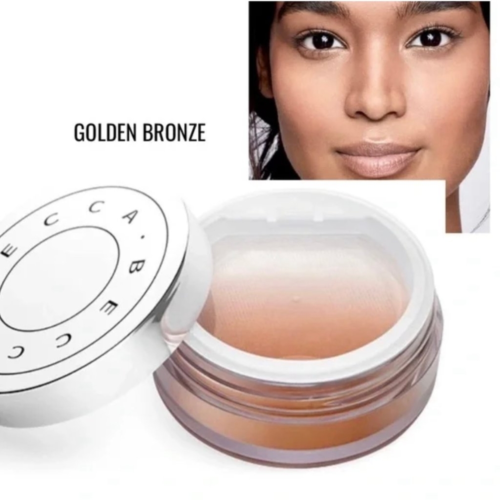 Becca Hydra Mist Set & Refresh Powder Golden Bronze 0.35oz Full Size NIB